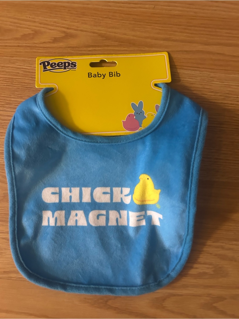 Peeps Officially Licensed Easter Infant Baby Bib Blue “chick magnet"